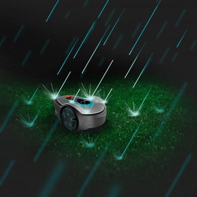 lietui atsparus vejos robotas